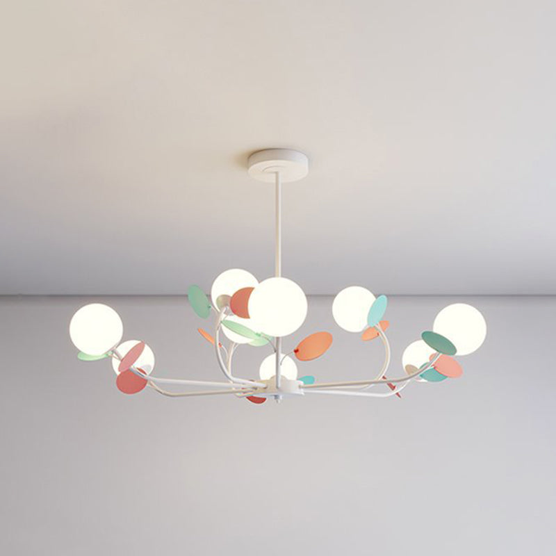 Lustre de forme sphérique Lumière de style moderne en verre multicert