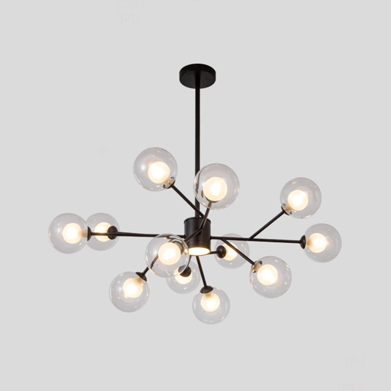 Lámpara de lámpara de lámpara de forma esférica vaso de estilo moderno 1 lámpara colgante de luz para comedor