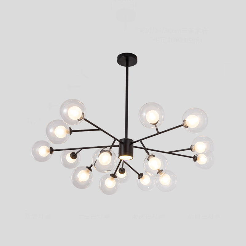 Lámpara de lámpara de lámpara de forma esférica vaso de estilo moderno 1 lámpara colgante de luz para comedor