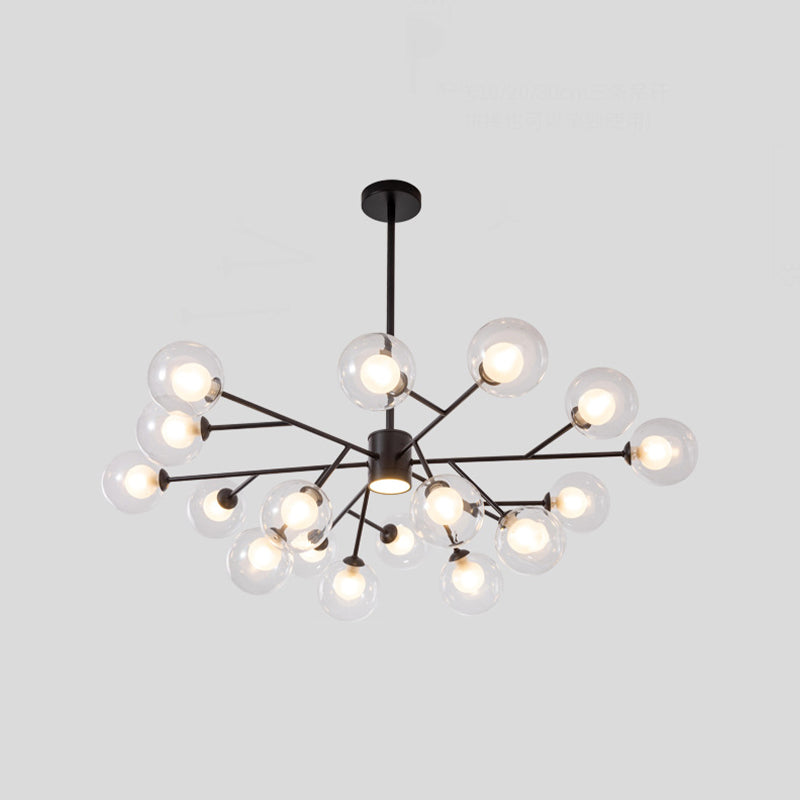 Lámpara de lámpara de lámpara de forma esférica vaso de estilo moderno 1 lámpara colgante de luz para comedor