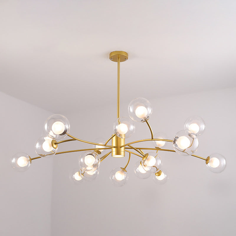 Lámpara de lámpara de lámpara de forma esférica vaso de estilo moderno 1 lámpara colgante de luz para comedor