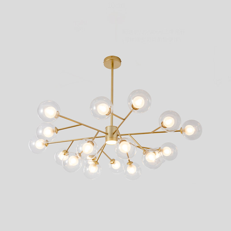 Lámpara de lámpara de lámpara de forma esférica vaso de estilo moderno 1 lámpara colgante de luz para comedor