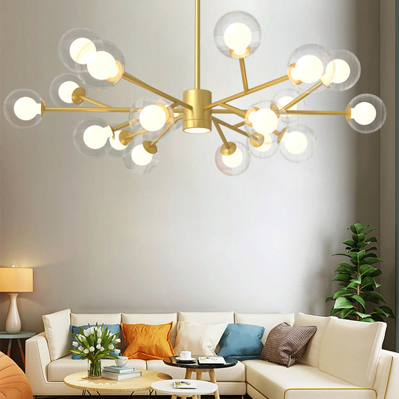 Lámpara de lámpara de lámpara de forma esférica vaso de estilo moderno 1 lámpara colgante de luz para comedor