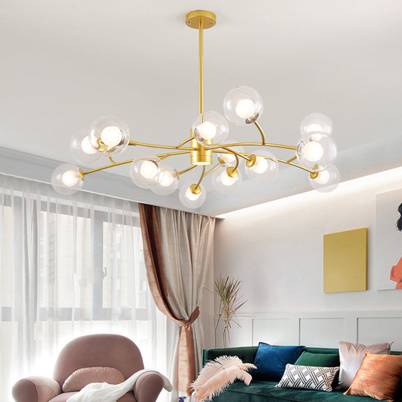 Lámpara de lámpara de lámpara de forma esférica vaso de estilo moderno 1 lámpara colgante de luz para comedor