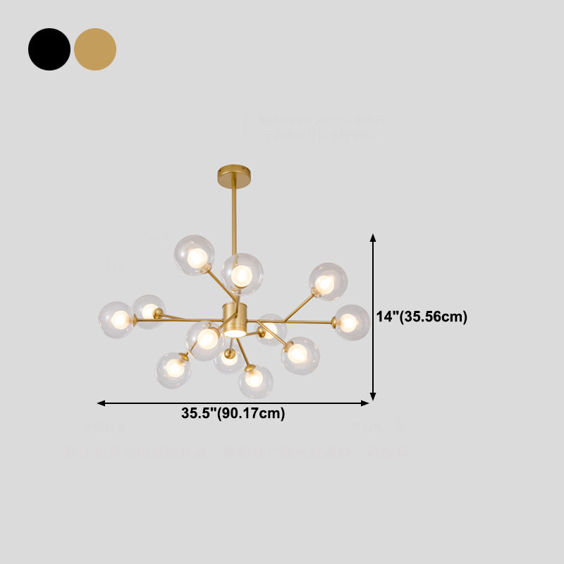 Lámpara de lámpara de lámpara de forma esférica vaso de estilo moderno 1 lámpara colgante de luz para comedor
