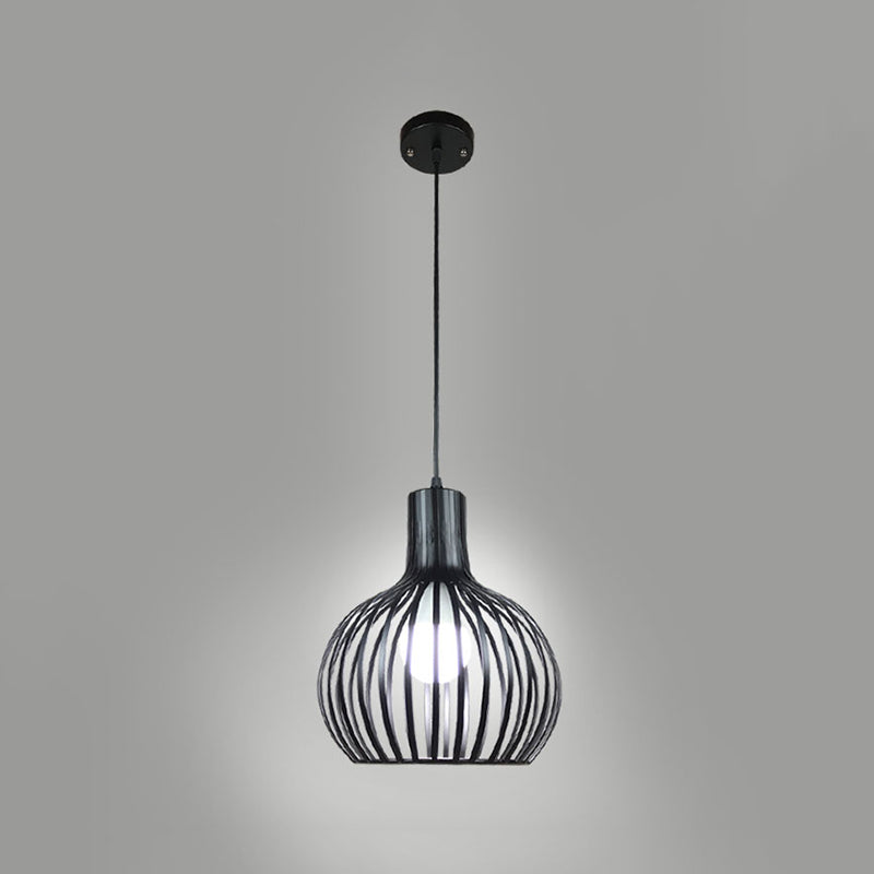 Lampada a sospensione sferica in stile loft 1 lampada a sospensione del soffitto in metallo lampadina