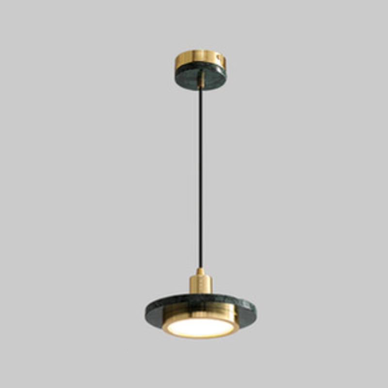 Post-modern Round Pendant Lamp Marble Dining Room LED Hanging Light Fixture