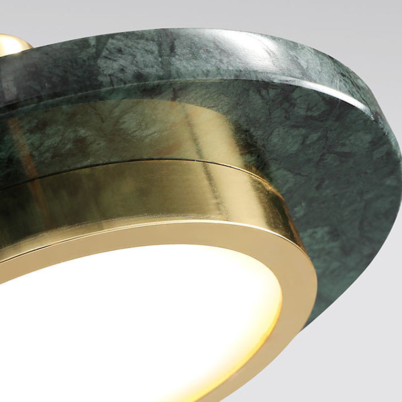 Post-modern Round Pendant Lamp Marble Dining Room LED Hanging Light Fixture