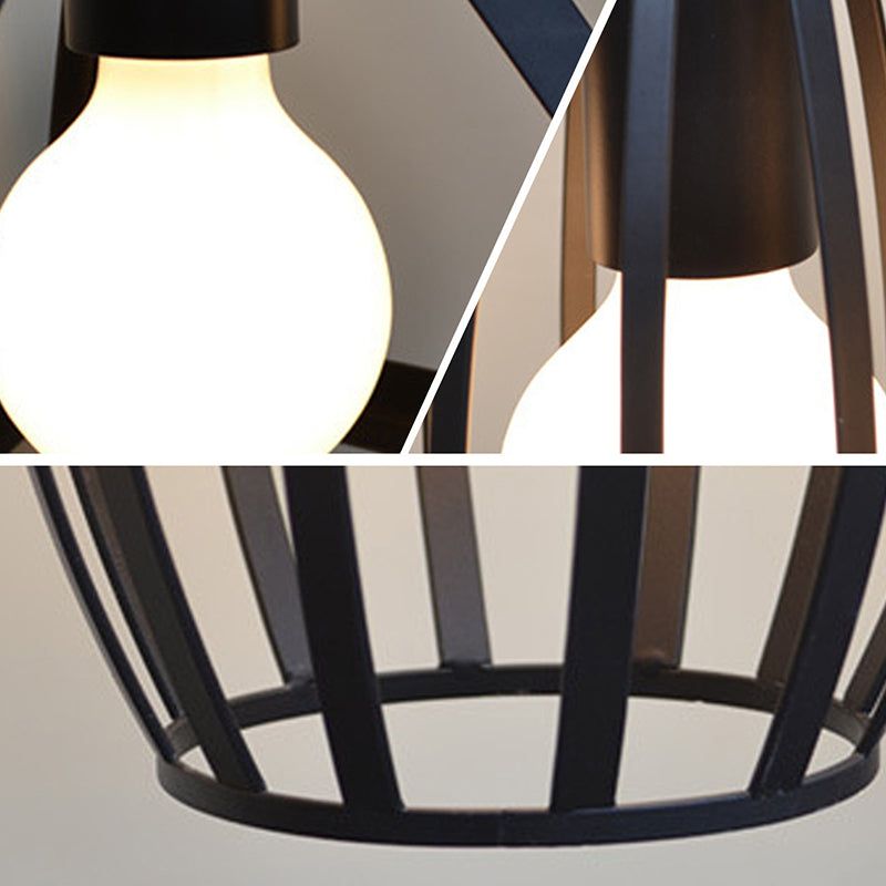 Cage a sospensione a sospensione Vintage Black Metal Suspension Accensione