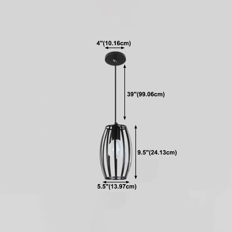 Cage a sospensione a sospensione Vintage Black Metal Suspension Accensione