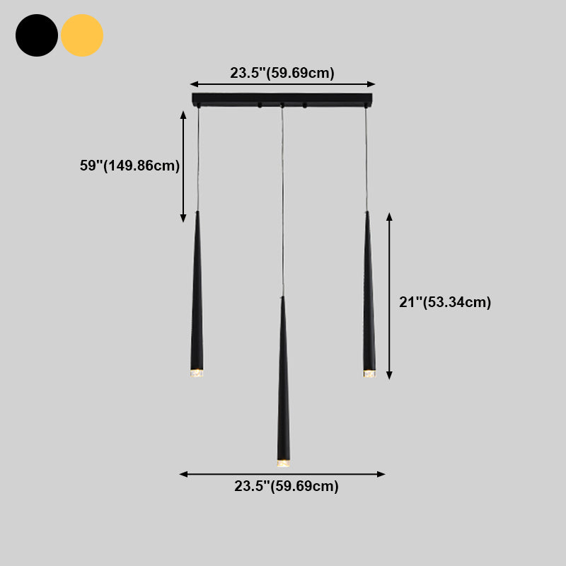 Metal Geometric Shape Hanging Light Modern Style Multi Lights Hanging Light Mount Fixture