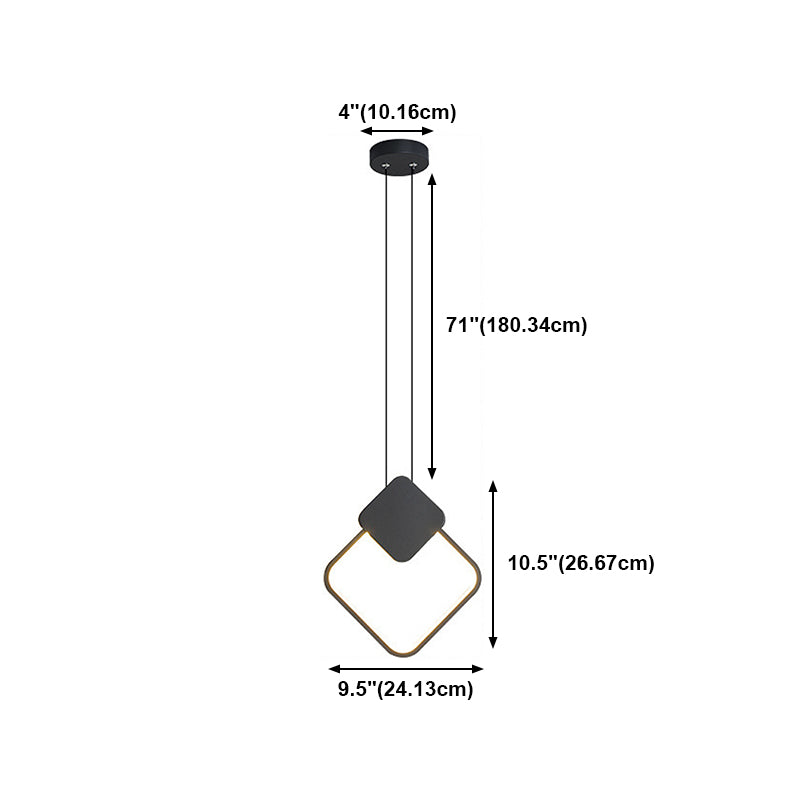 Nordic Pendant Ceiling Light Metal Bedroom Hanging Light Fixture