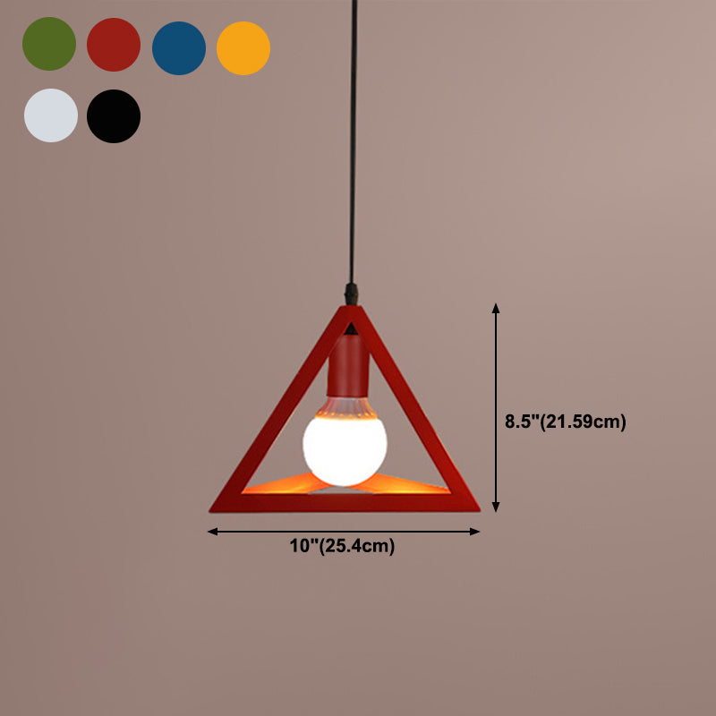 Lampada sospesa in metallo geometrico a pendente a sospensione.