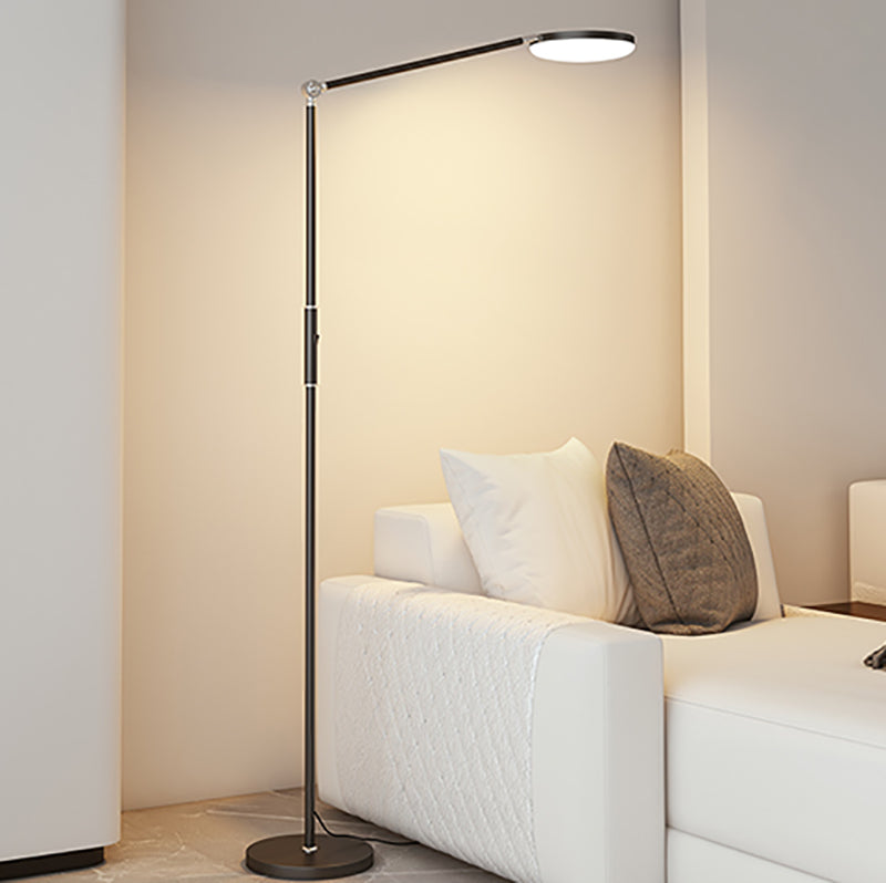 Metal Linear Shape Floor Lights Modern Style 1-Light Floor Mount Light