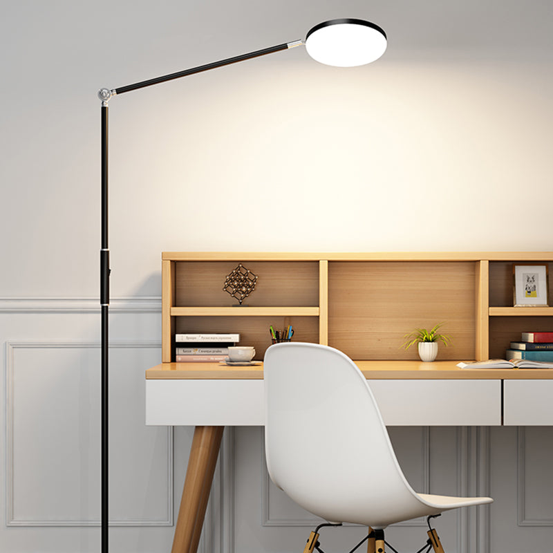 Metal Linear Shape Floor Lights Modern Style 1-Light Floor Mount Light