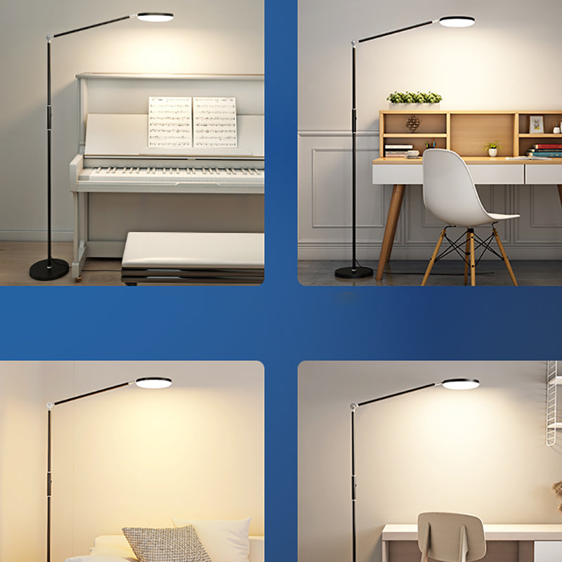 Metal Linear Shape Floor Lights Modern Style 1-Light Floor Mount Light