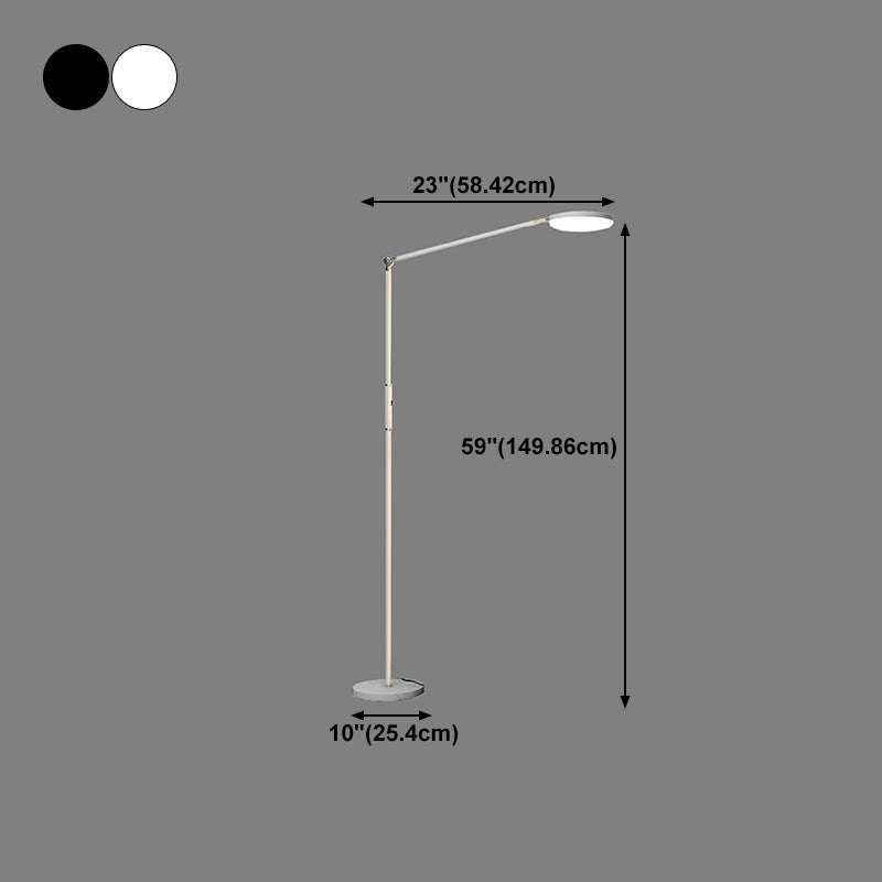 Metal Linear Shape Floor Lights Modern Style 1-Light Floor Mount Light