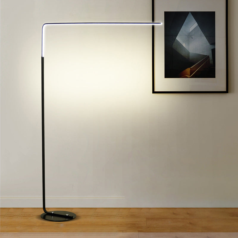 Metal Linear Shape Floor Lights Modern Style 1-Light Floor Lamp
