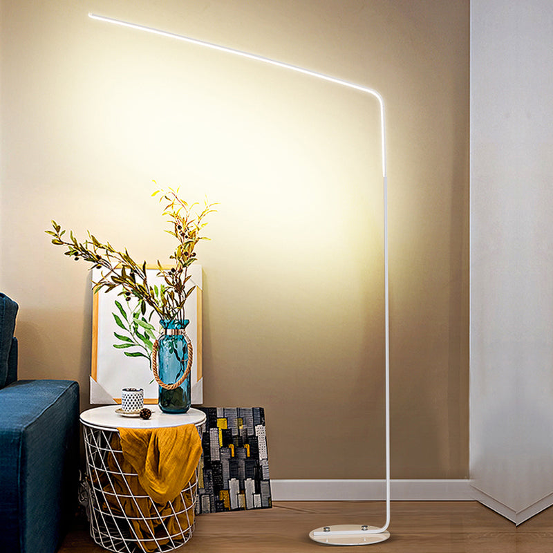 Metal Linear Shape Floor Lights Modern Style 1-Light Floor Lamp