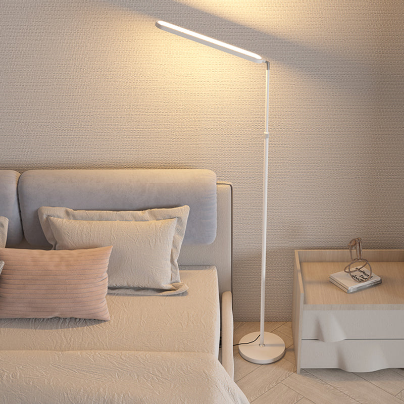 Linear Shape Metal Floor Lamp Modern 1 Light Floor Light for Living Room