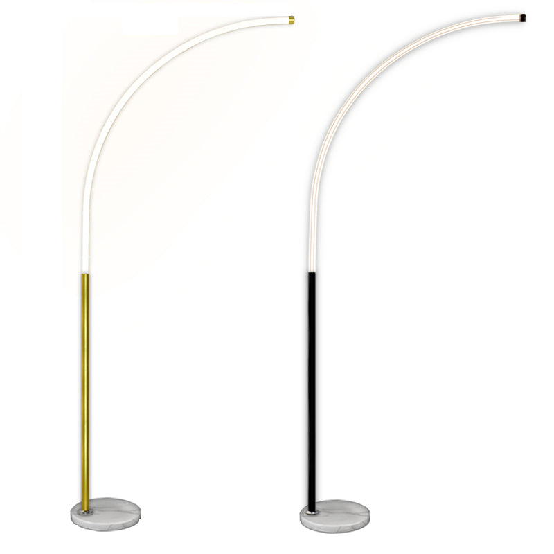 Linear Shape Metal Floor Lights Modern 1 Light Floor Mount Light