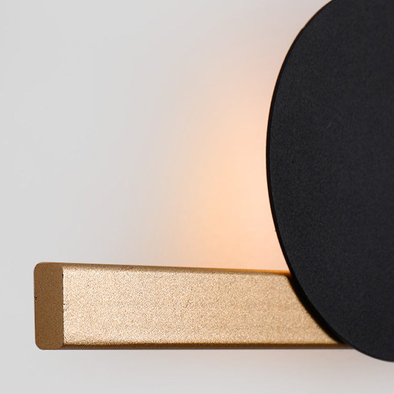 Decorative Round LED Sconce Light Metallic Living Room Background Wall Light