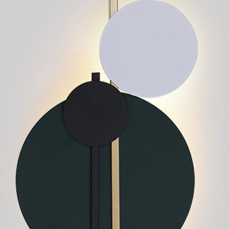 Decorative Round LED Sconce Light Metallic Living Room Background Wall Light