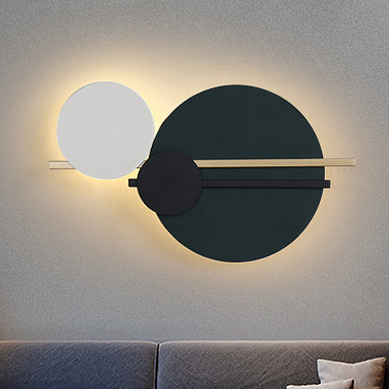 Decorative Round LED Sconce Light Metallic Living Room Background Wall Light