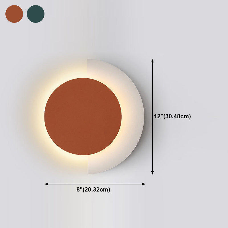 Decorative Round LED Sconce Light Metallic Living Room Background Wall Light