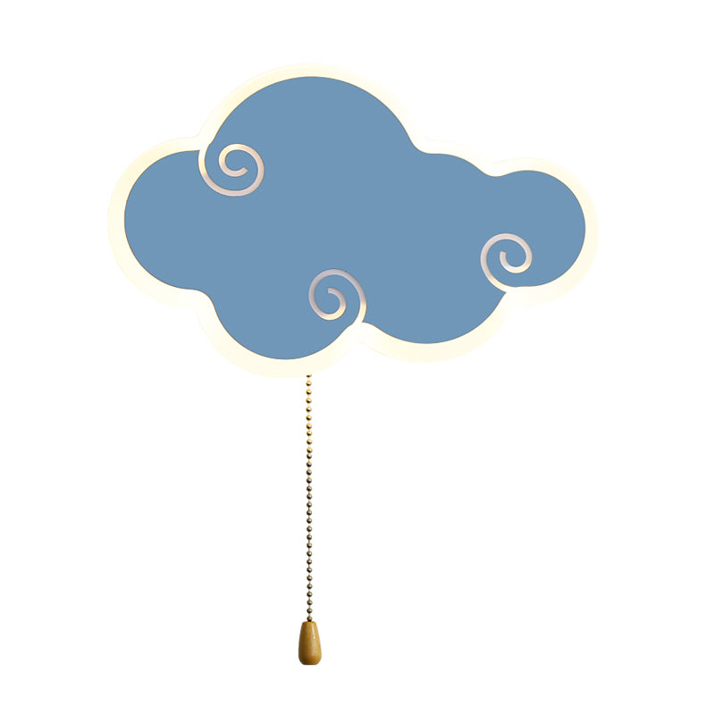 Lampada da parete a parete a forma di nuvola in metallo a 1 luci a parete montata a parete