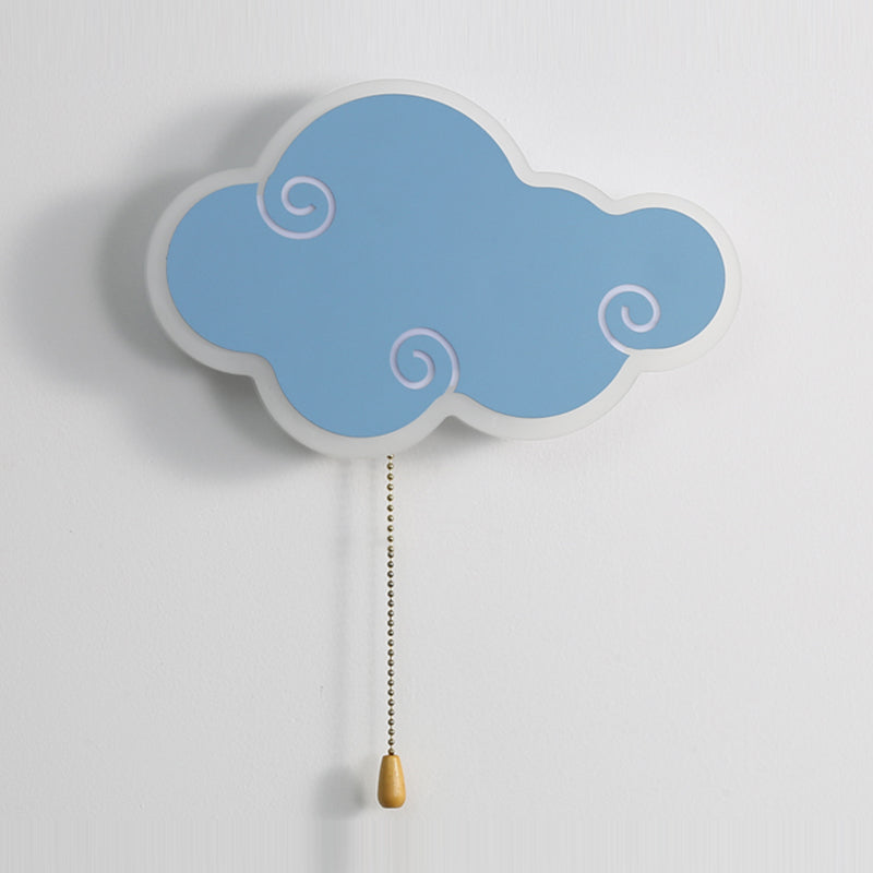 Lampada da parete a parete a forma di nuvola in metallo a 1 luci a parete montata a parete