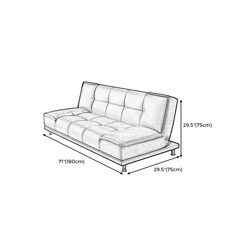 Pure Color Armless Sofa Square Seating for Living Room Bonus Room