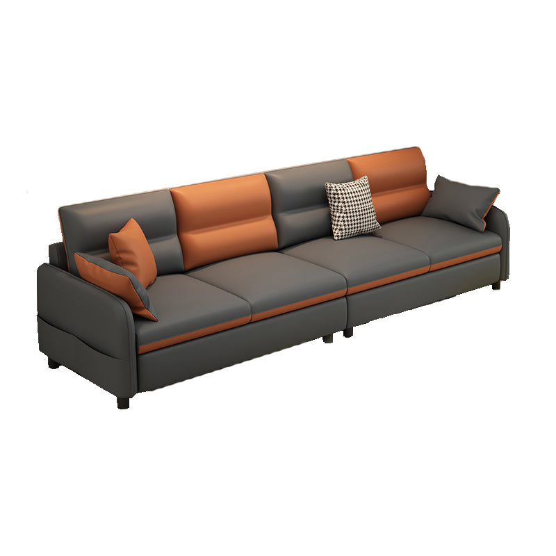 Contemporary Fabric Loose Back Sofa 29.53"High Pillow Top Arm Sofa with Storage