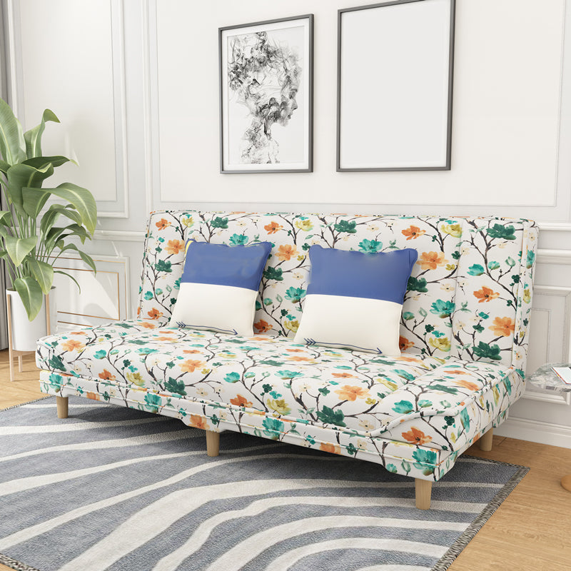 Contemporary Linen Armless Standard Sofa Bed Dual Purpose Sofa for Living Room