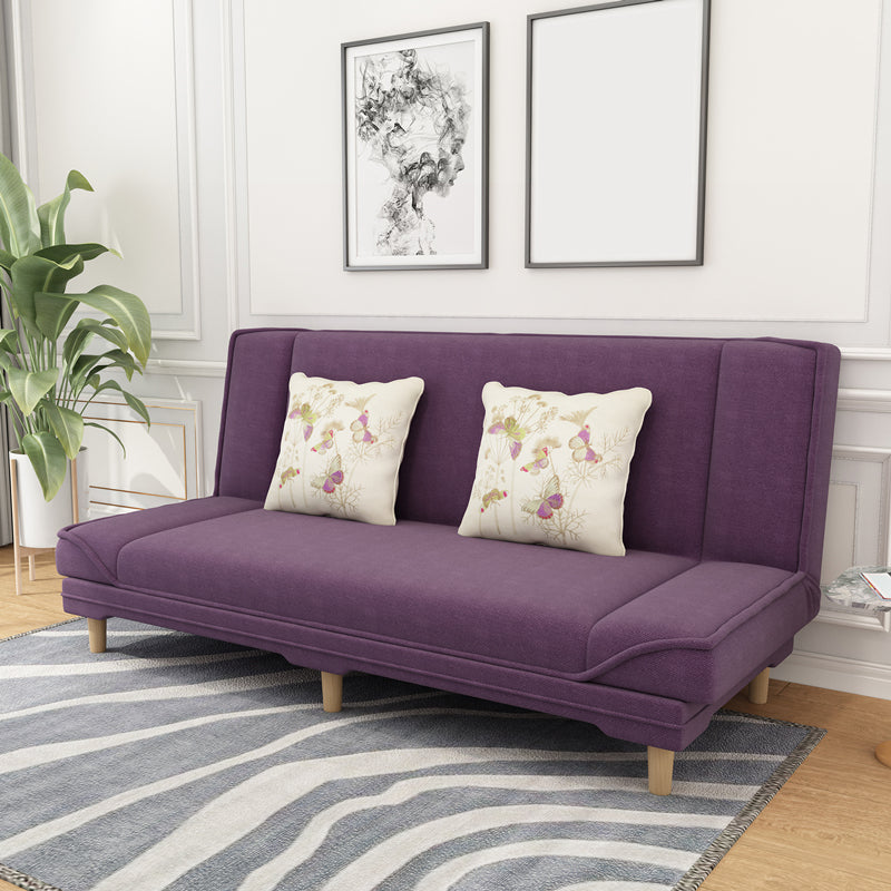 Contemporary Linen Armless Standard Sofa Bed Dual Purpose Sofa for Living Room