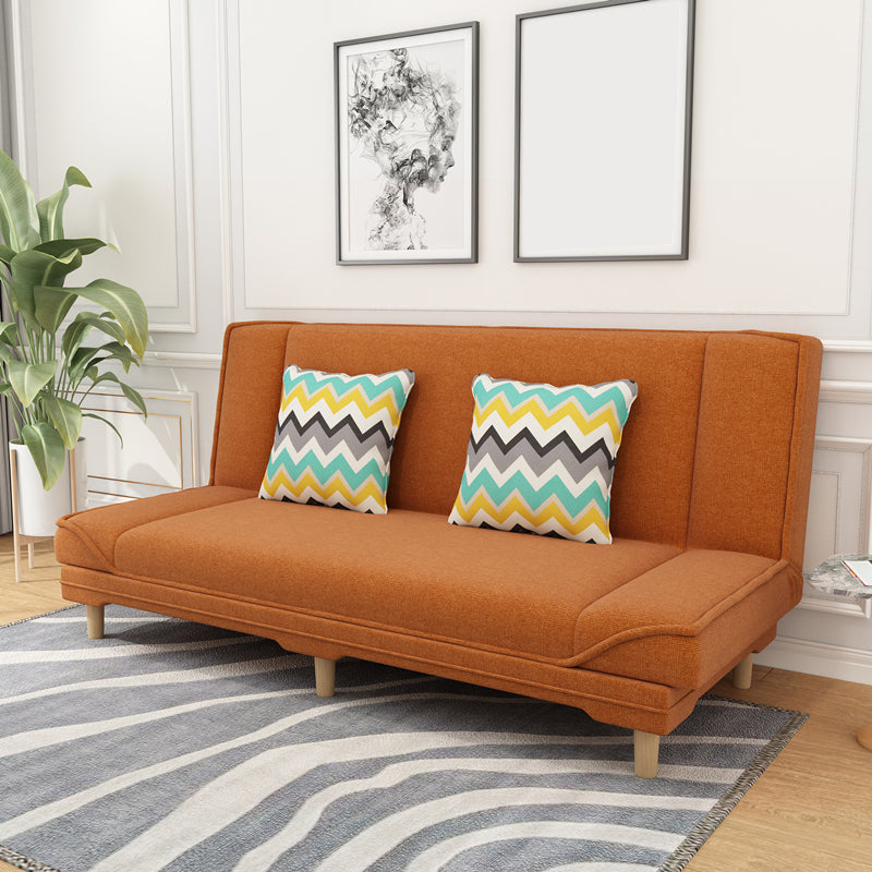 Contemporary Linen Armless Standard Sofa Bed Dual Purpose Sofa for Living Room