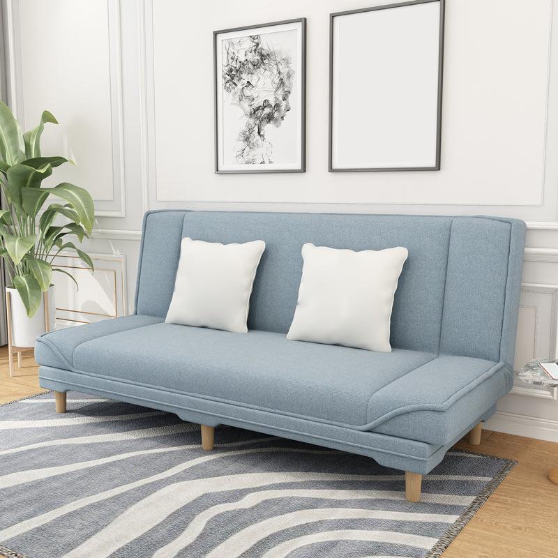 Contemporary Linen Armless Standard Sofa Bed Dual Purpose Sofa for Living Room
