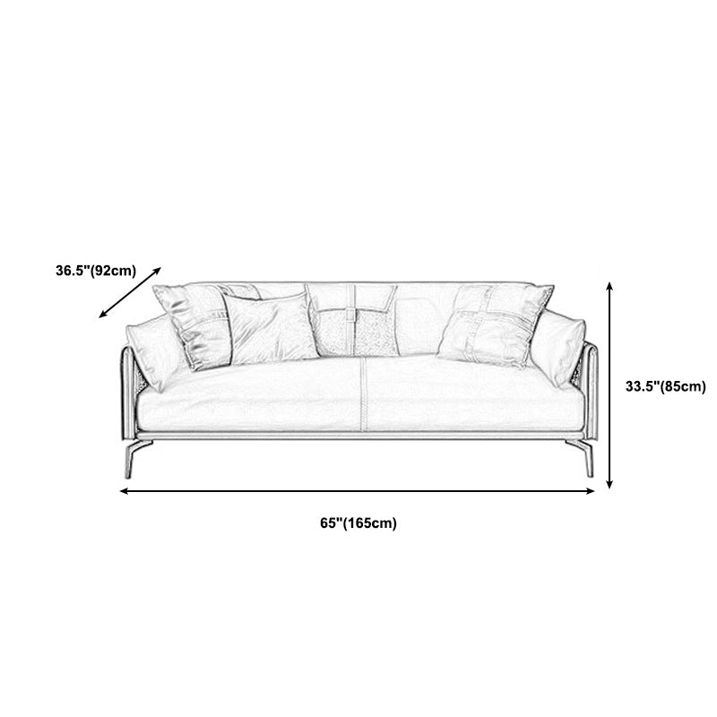 Stain Resistant Bench Seating Leather Standard Cushions Settee Furniture in Grey