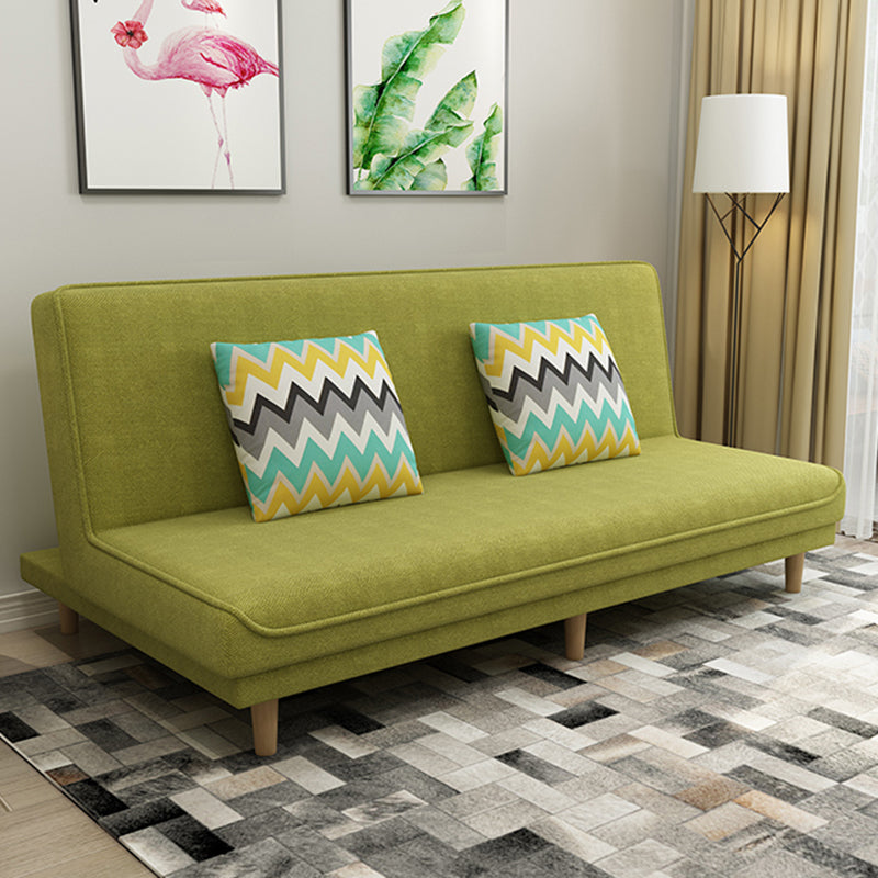 Foldable and Wear-resisting Linen Armless Sofa with Tight Back for Apartment