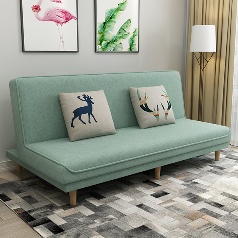Foldable and Wear-resisting Linen Armless Sofa with Tight Back for Apartment