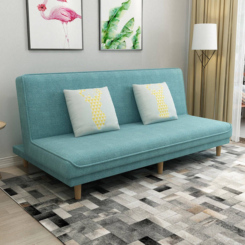 Foldable and Wear-resisting Linen Armless Sofa with Tight Back for Apartment