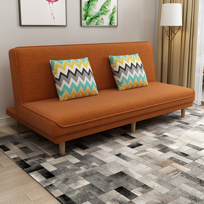 Foldable and Wear-resisting Linen Armless Sofa with Tight Back for Apartment