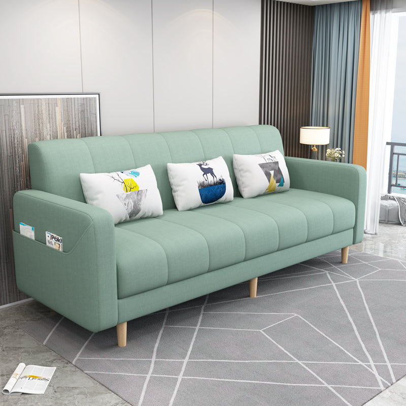Modern Square Arm 23.62" W Convertible Sleeper Sofa with Cotton Blend for Living Room
