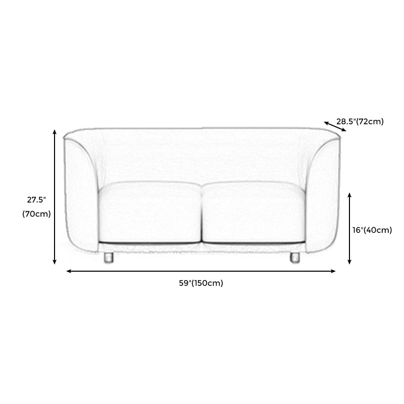 27.5"H Contemporary Solid Color Faux Leather Tuxedo Arm Sofa For Office Living Room