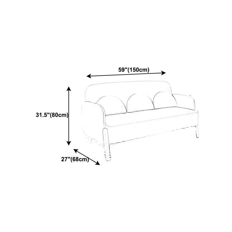 Ultra-Modern 3-seater Sofa with Square Arm for Bonus Room 68' Wide 80' High