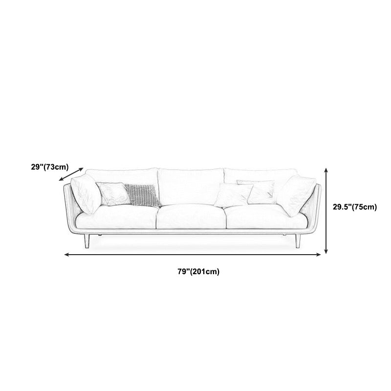 3-seater Living Room Pillow Top Arm Standard Cushions Modern Seating