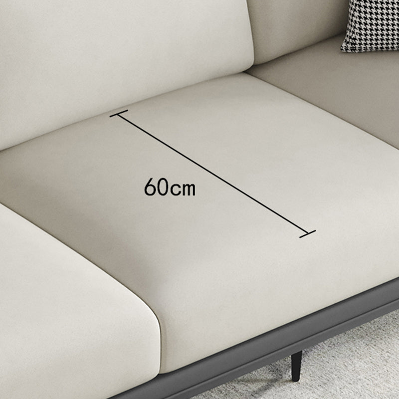 Sofa standard du bras de smoking en faux cuir contemporain avec oreillers de boîtier