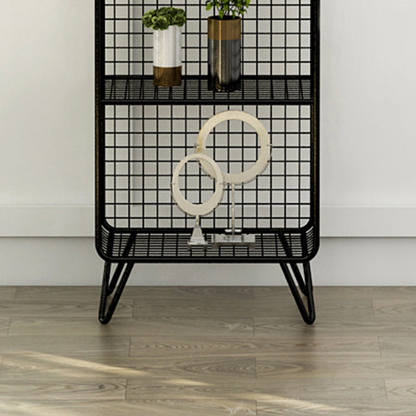 Moderne Metall Standard Bücherregal Gold und Black Iron Closed Back Bücherregal