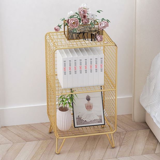 Moderne Metall Standard Bücherregal Gold und Black Iron Closed Back Bücherregal