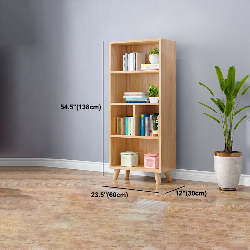 Libreria standard di legno moderna fabbricata libreria verticale naturale